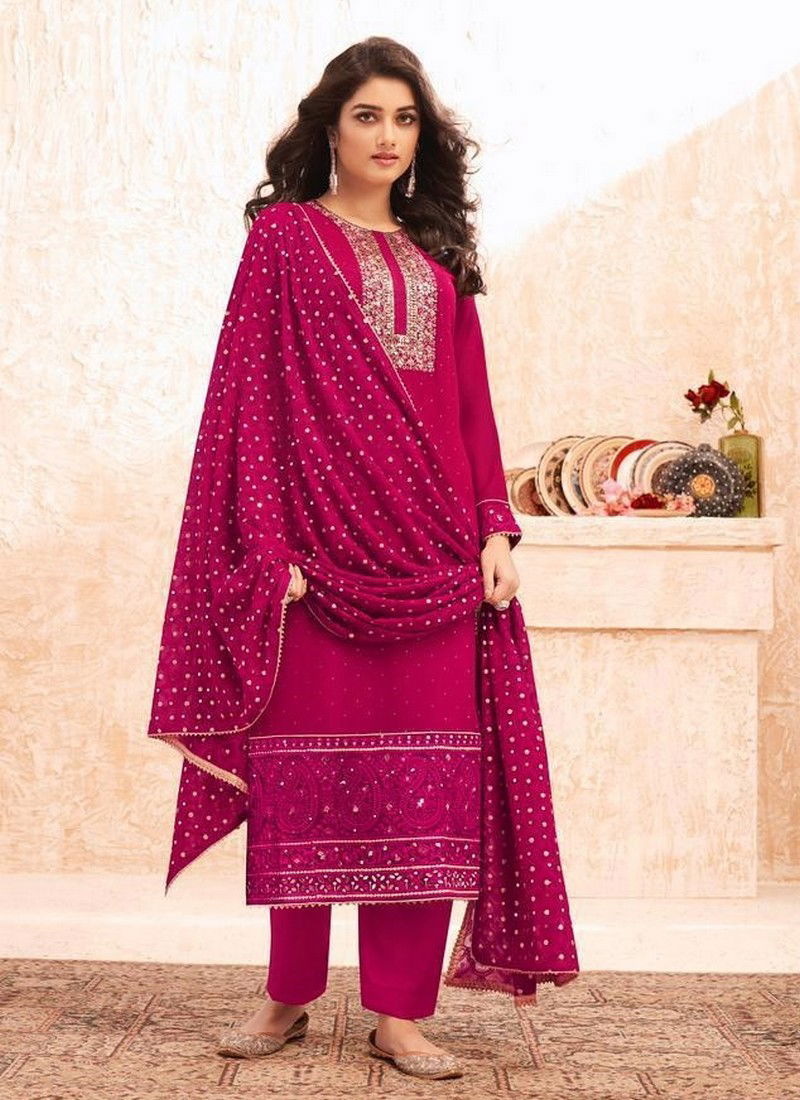 GULKAYRA NAZMIN Latest Fancy Designer Stylish Festive Wear Real Georgette Heavy Salwar Suit Collection